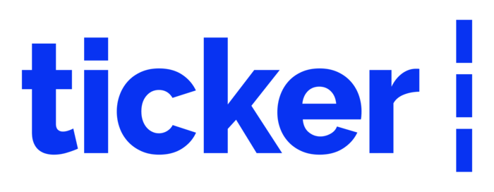 Ticker Royal Blue Logo